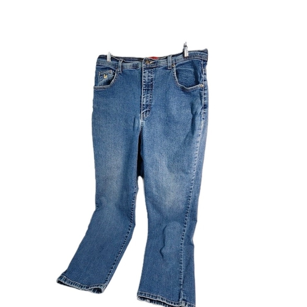 Gloria Vanderbilt Womens Blue Denim Bootcut Jeans Made in Israel Size 16